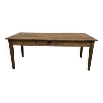 Old farm table, late 19th century in oak and pine