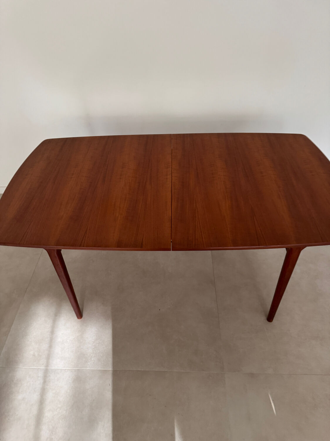 Vintage teak Scandinavian extendable dining table