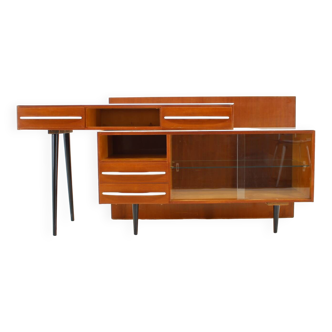 1960s M.Pozar Modular Set of Desk and Chest of Drawers, Czechoslovakia