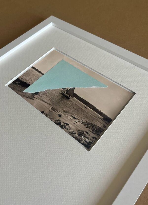 La Baie - Collage sur carte postale