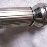 Lampe vintage chrome et globe tulipe verre Clichy