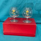 2 Napoleon baccarat glasses, original box