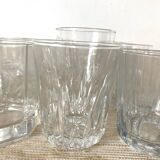 Verres à whisky, verres à eau dépareillés