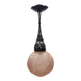 Frans Art Deco Hanglamp Van Muller Freres Luneville, 1930s