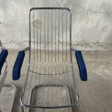 Pair of vintage chrome chairs from the 1970s