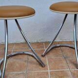 Pair of vintage "Z" stools Mirima France