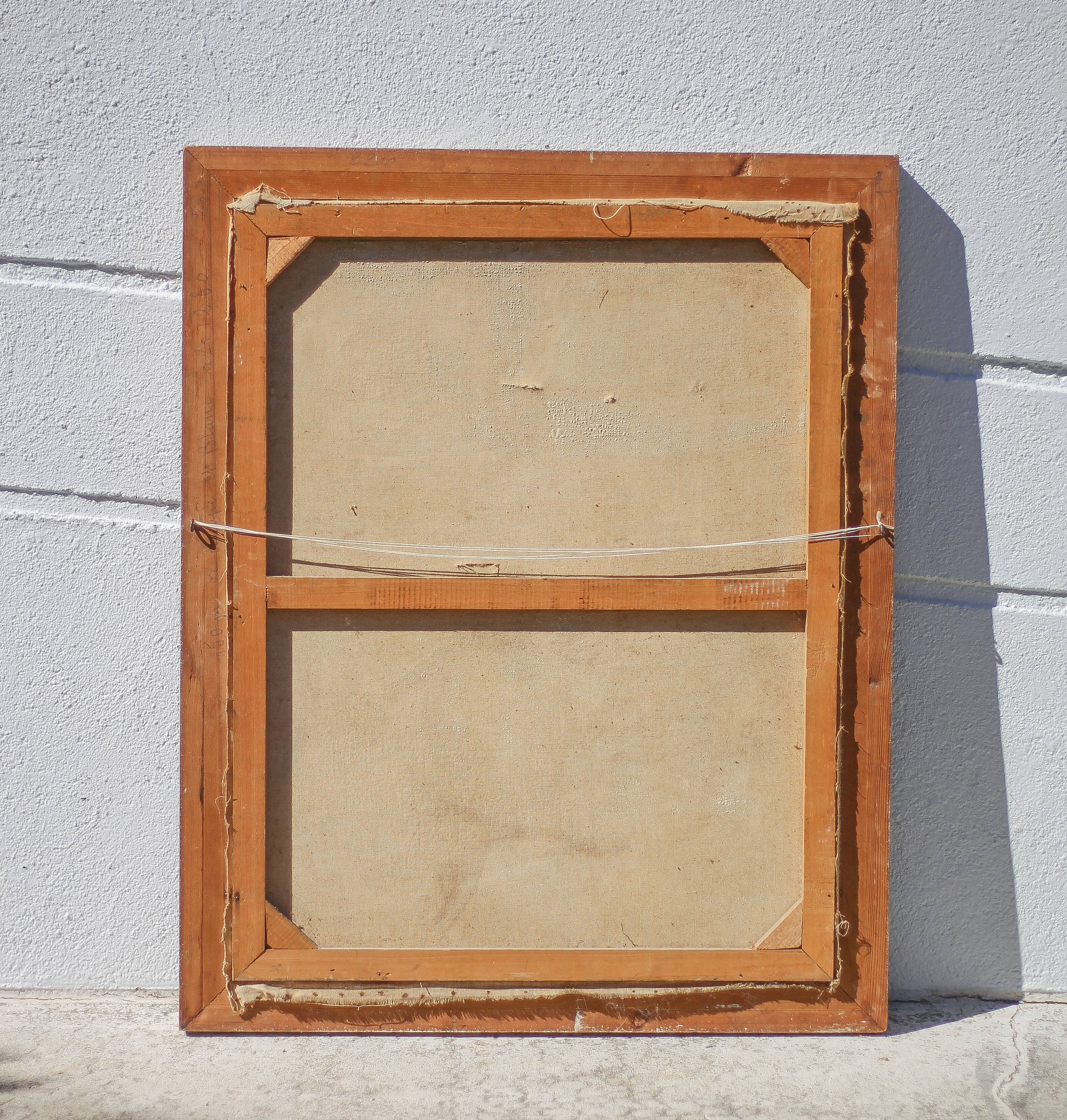 Painting signed Gaspard de Mouko, painting on canvas orientalist portrait 30's