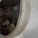 Miroir lumineux « verre dépoli » style Hillebrand milieu du siècle