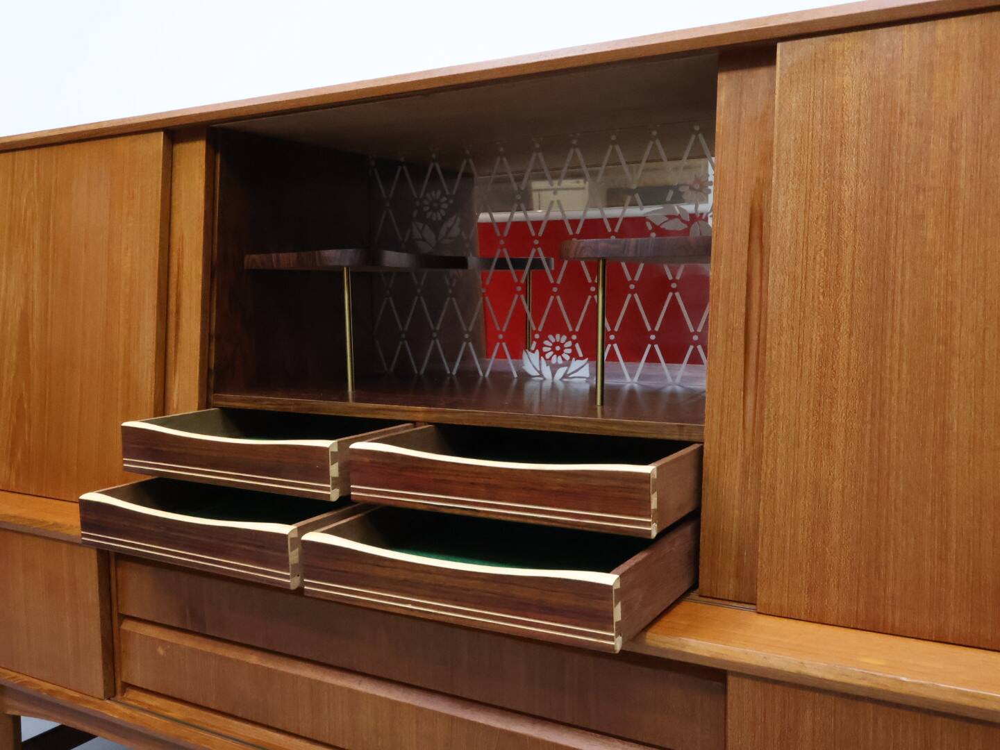 Vintage wandmeubel Deens Teak