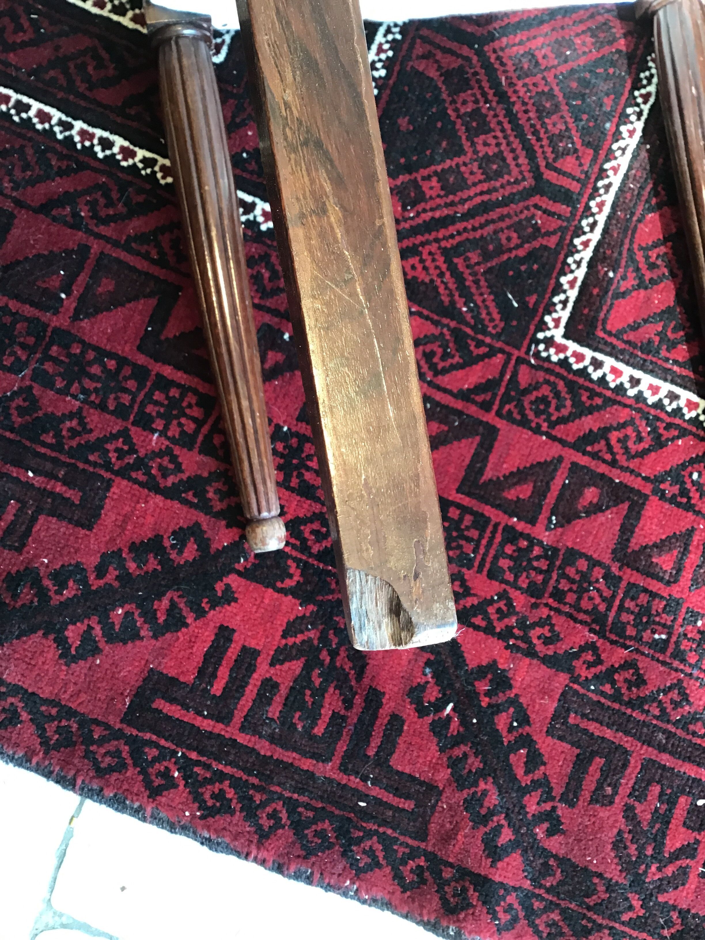 Pair of art deco mahogany chairs