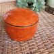 Orange leather box
