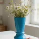 Blue opaline vase, "fair opaline"