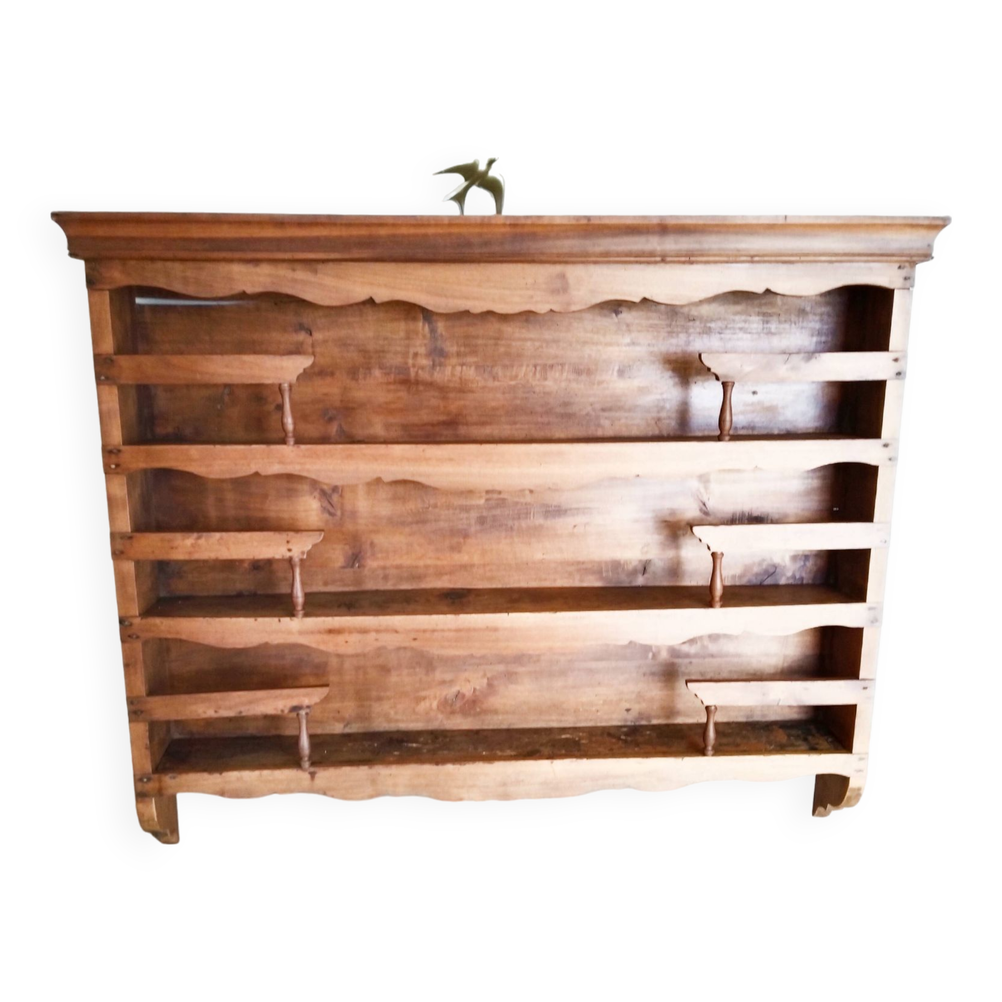 Waxed wooden dresser, antique buffet top