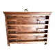 Vaisselier en bois ciré , haut de buffet antique