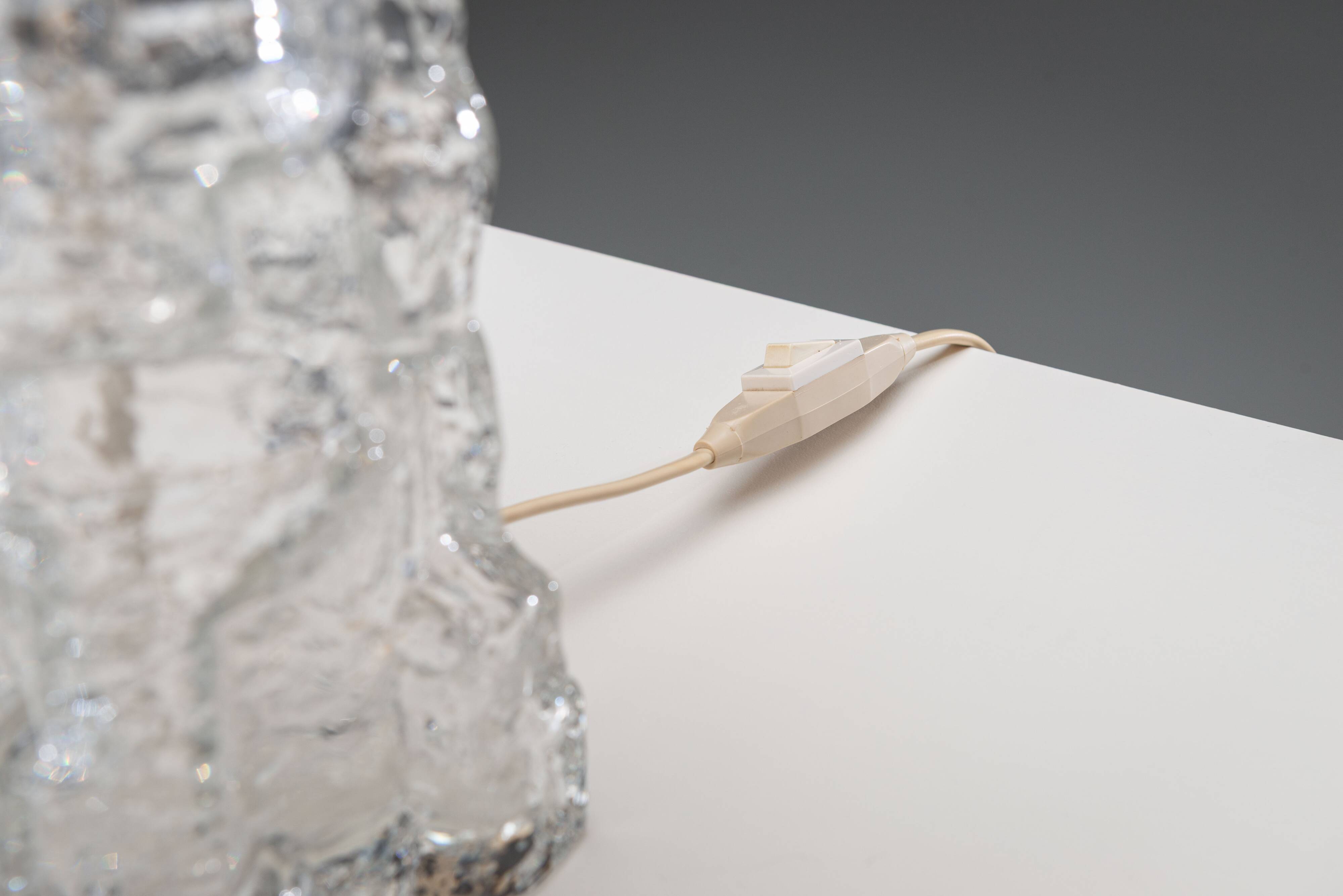 Reijmyre Glasbruk glass table lamp Sweden