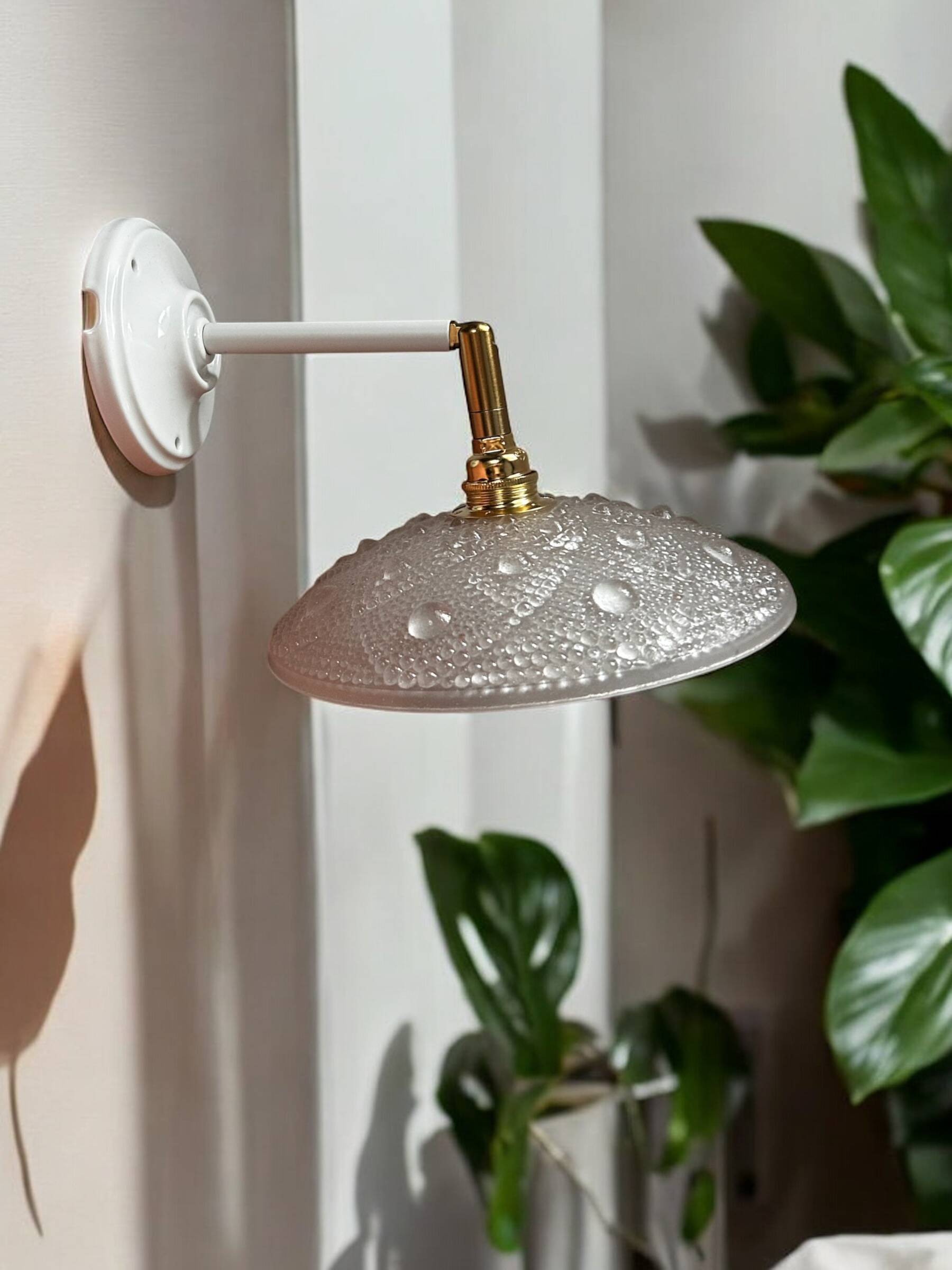Vintage Glass Tilting Wall Light