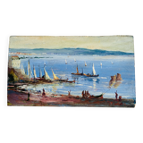 Oil “View of the Tyrrhenian Sea” 1960s