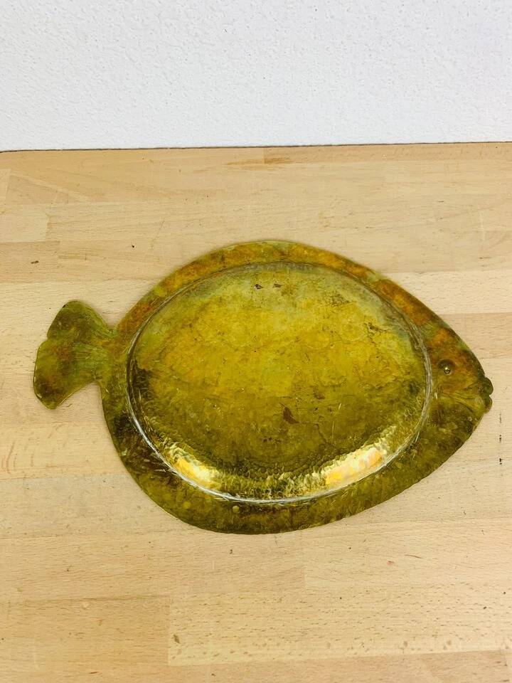 Brass fish catchall, vintage