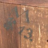 Chest of drawers in Louis XVI period marquetry with castle brand