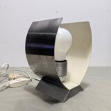 Table Lamp Space Age Design Vintage 70s Brushed Aluminium