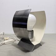 Table Lamp Space Age Design Vintage 70s Brushed Aluminium
