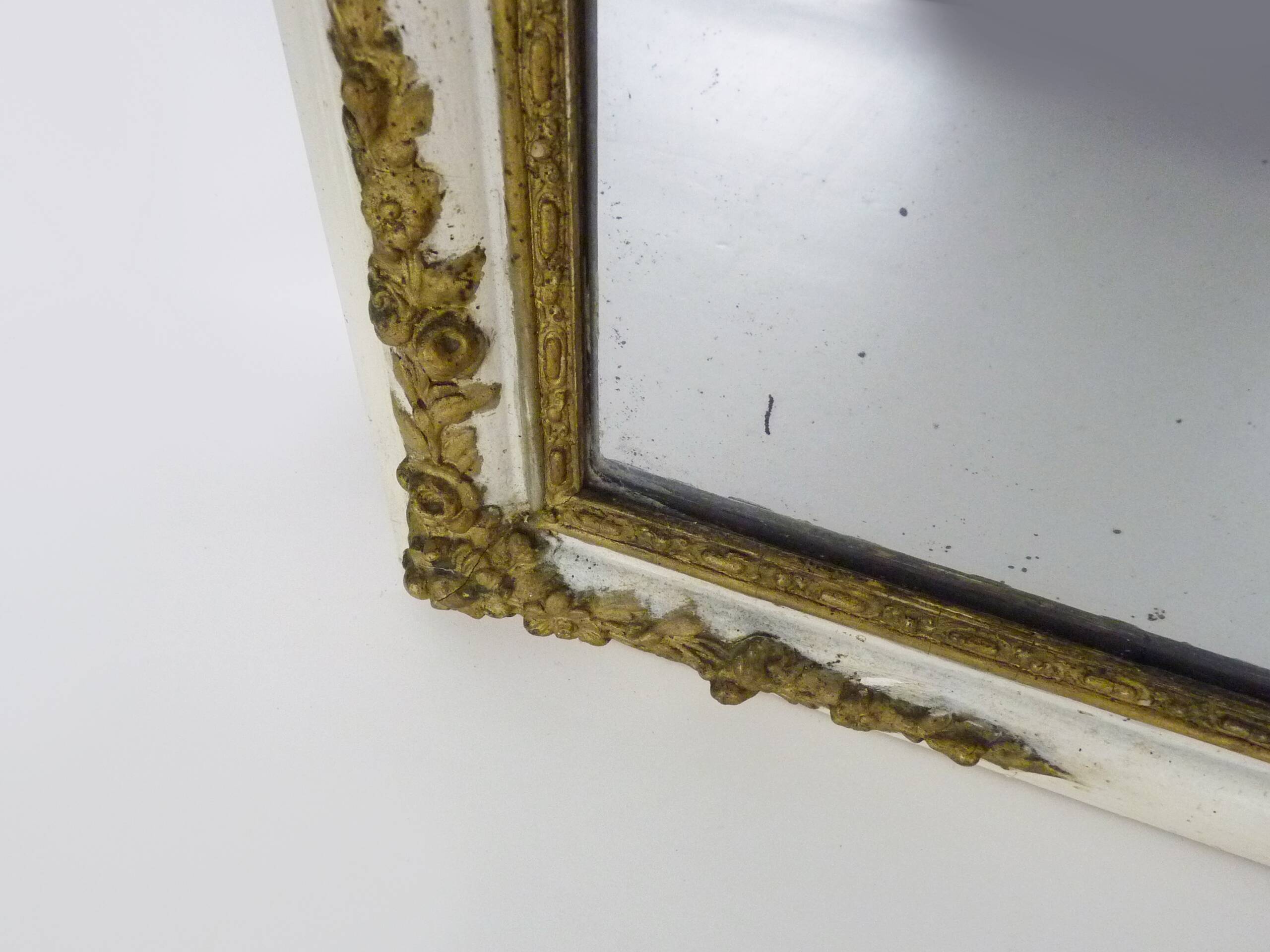 Large Louis XVI style trumeau mirror, 2nd half of the 19th century