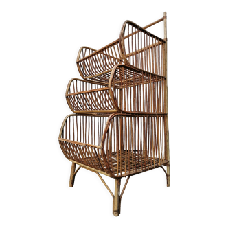 Shelf/display vintage rattan