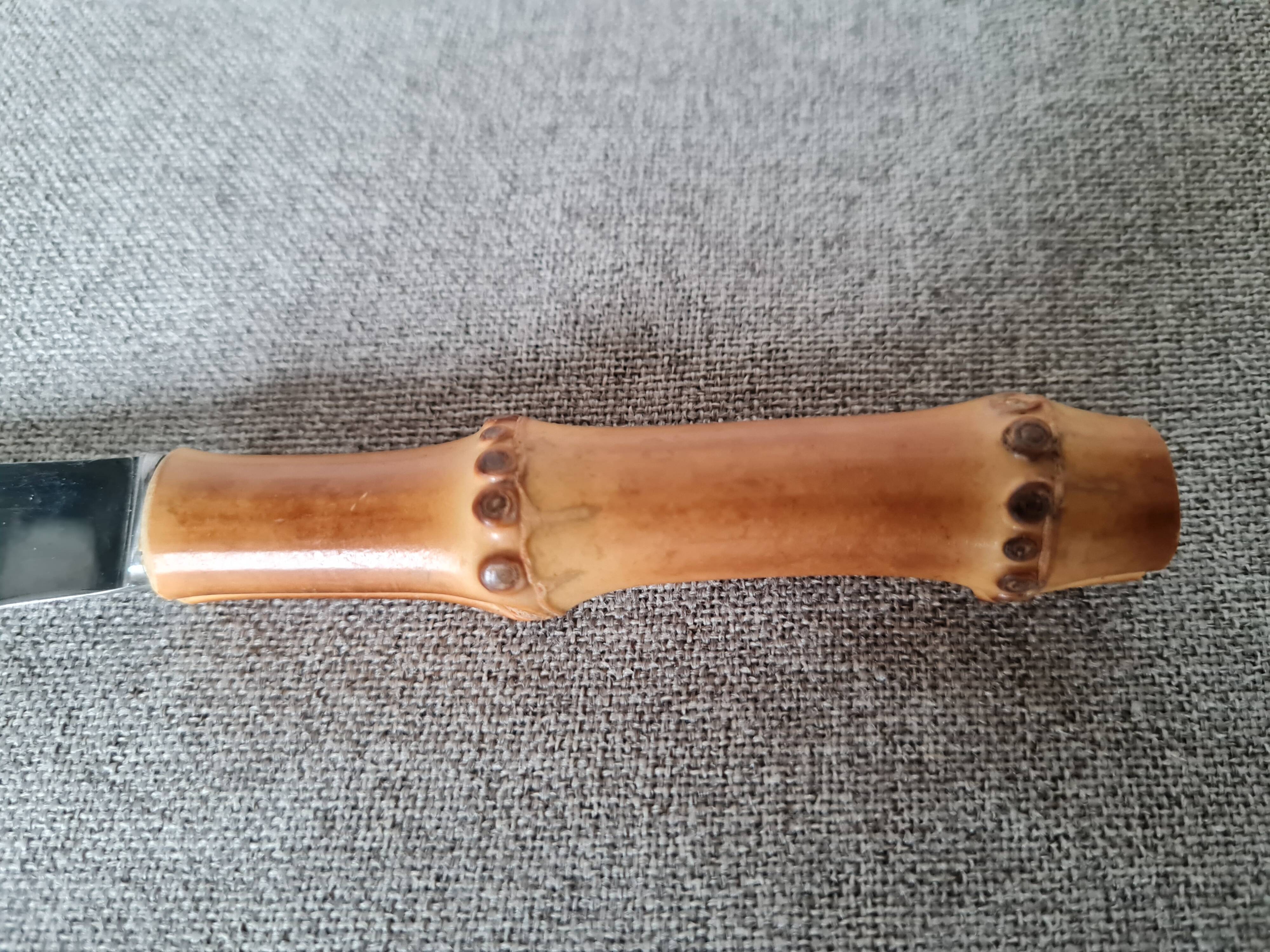 Bamboo handle cheese knife