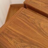 Pair of Scandinavian teak side coffee tables by Hugo Troeds