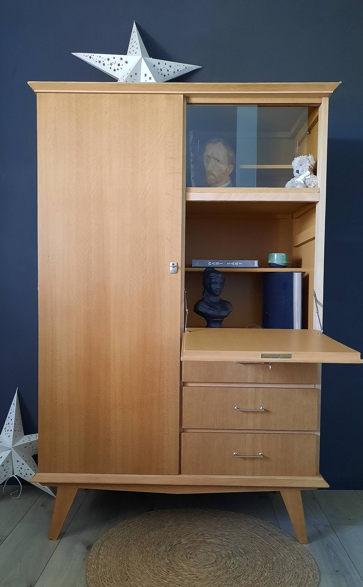 Renovated vintage secretary cabinet
