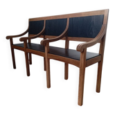 Early 20th-century solid oak bench