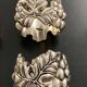 8 Silea France napkin rings grape pattern