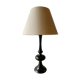 Turned wooden lamp, black laqué, 85 cm