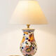 Large Table Lamp - Gien Faience (Peonies Model)