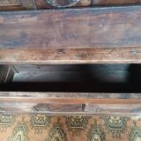 18th century walnut storage bench