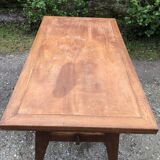 Table vintage René Gabriel en chêne d’époque reconstruction.