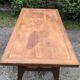 Table vintage René Gabriel en chêne d’époque reconstruction.