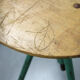 Set of 2 industrial mint green swivel chairs, 1960