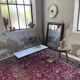 50s coffee table in metal and marble