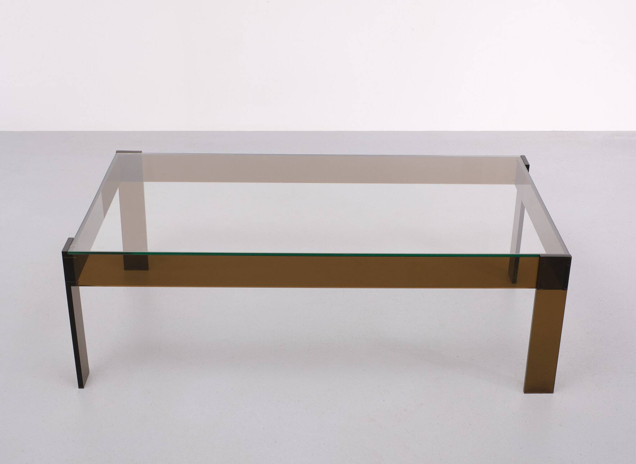 Smoked Lucite coffee table Space Ace France 1970s