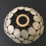 Lampshade in mother-of-pearl and brass