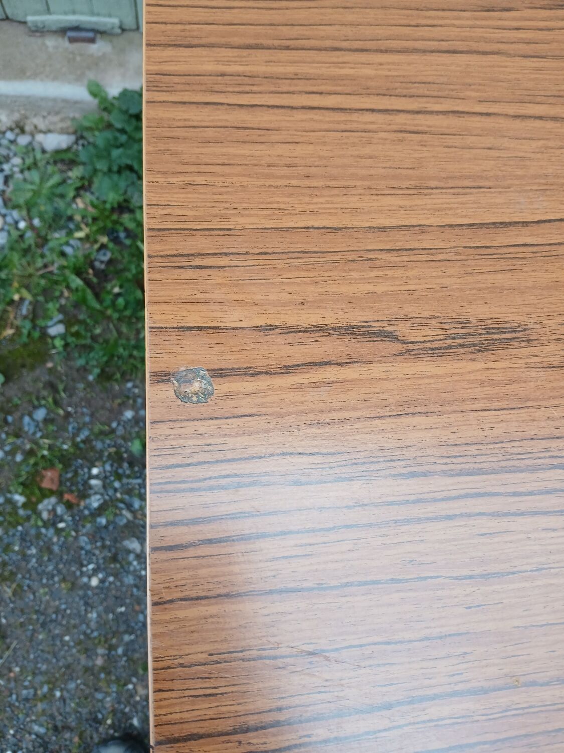 Table ancienne en formica et métal