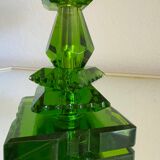 Art Deco Emerald Crystal Lamp