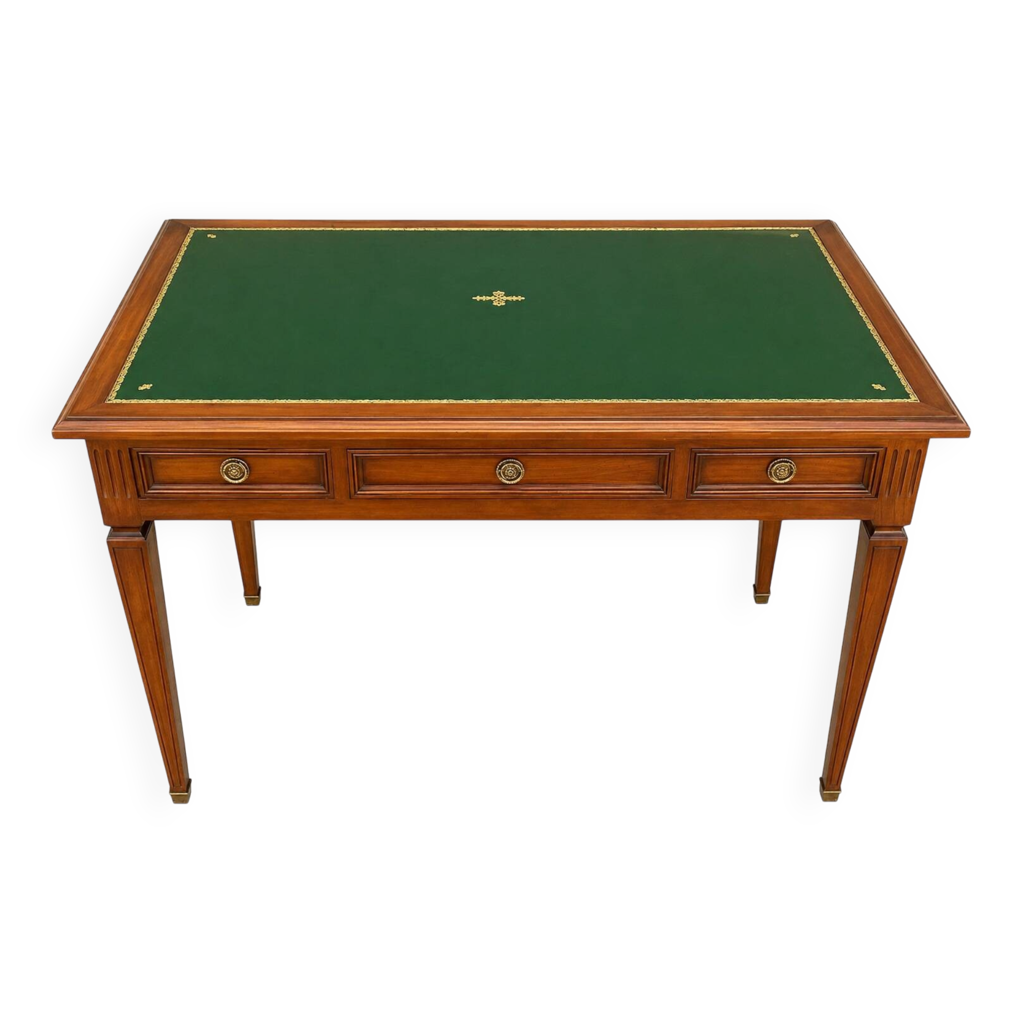 Bureau Louis XVI extensible avec rallonge 3 tiroirs