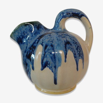 Multicolored glazed pitcher