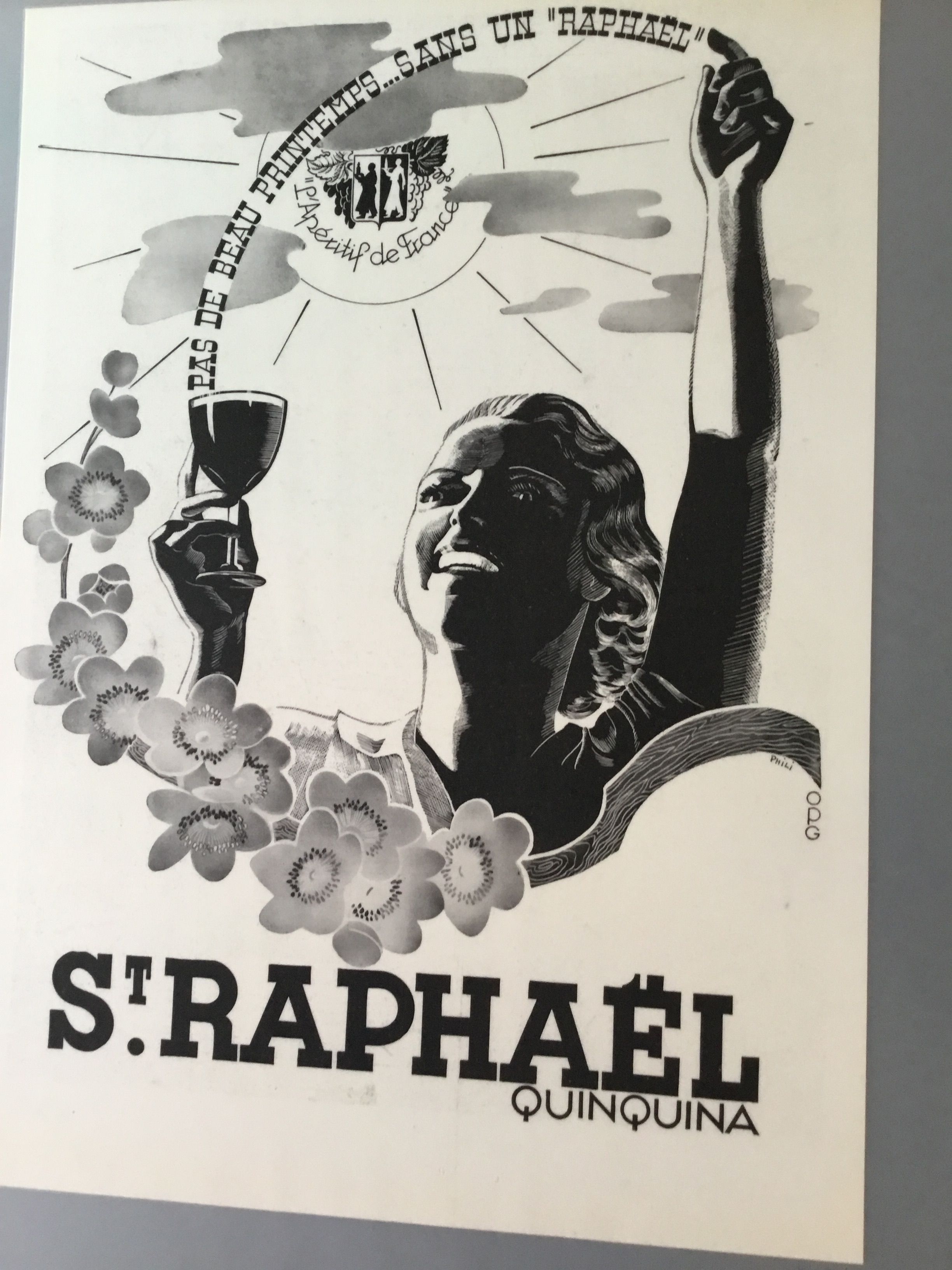 Affiche publicitaire authentique plastifiée a3 St Raphael | Selency