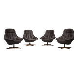 Fauteuils pivotants scandinaves par H.W. Klein pour Bramin, 1960, ensemble de 4