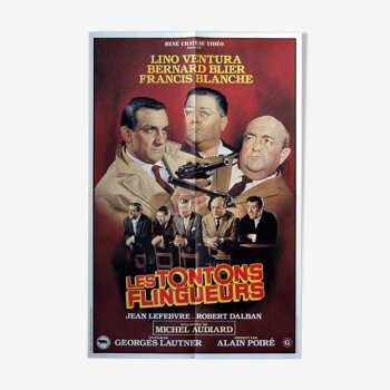 Affiche cinéma "Les tontons flingueurs" Ventura, Blier, Blanche