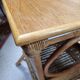 Rattan pedestal table