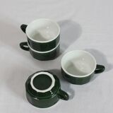 4 vintage bistro style coffee cups